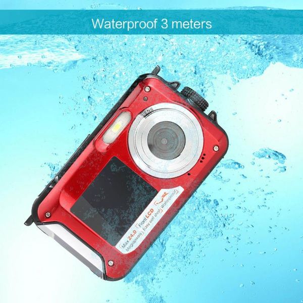 

est compact waterproof digital camera dc-16 max 24mp16x zoom with 2.7'' tft +1.8'' dual display cameras