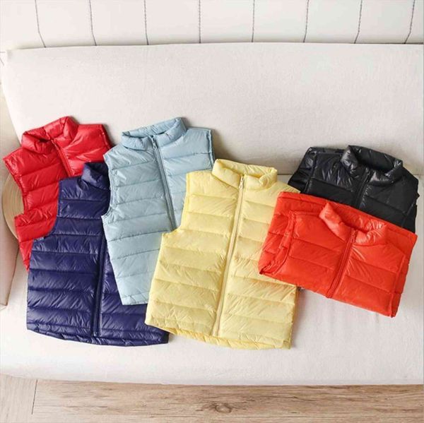 

children vests winter ultra light white duck down vest coats boys girls sleeveless jacket kids windproof warm waistcoat, Camo