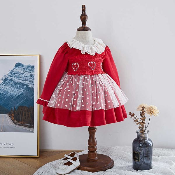 Baby Mädchen Spanien Ballkleid Kleinkind Lolita Prinzessin Kleider für Mädchen Kittel Kleid Kinder Weihnachten Jahr Kleidung 210615