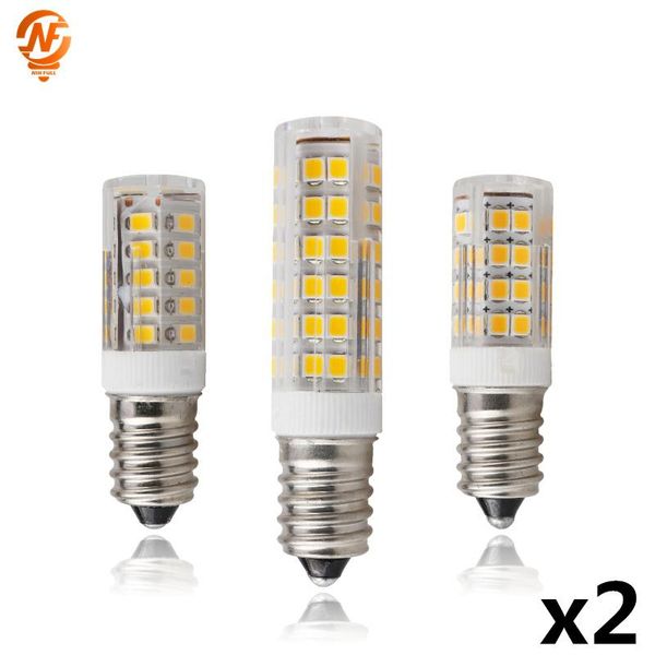 

bulbs 2pcs/lot e14 led lamp ceramic bulb 220v 230v 240v 3w 4w 5w 7w 2835 smd corn 360 degree angle spotlight