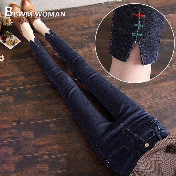 

styles can choose women jeans slim autumn female denim pants women's, Blue