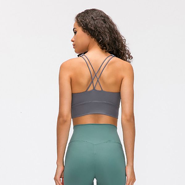

camisoles & tanks original lemon same double shoulder underwear women's breathable widened hem yoga sports bra, Black;white