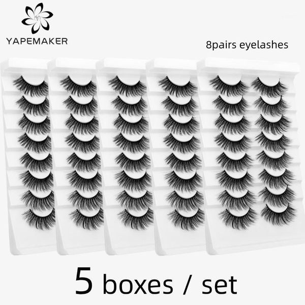 

wholesale 5boxes/set 3d fake eyelash mink eyelashes natural thick soft long false lashes dramatic makeup kit extension beauty1