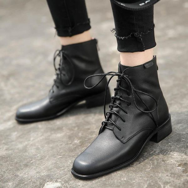 

boots embroidery floral wedge booties for women genuine leather elegant retro female high platform lady national shoes, Black
