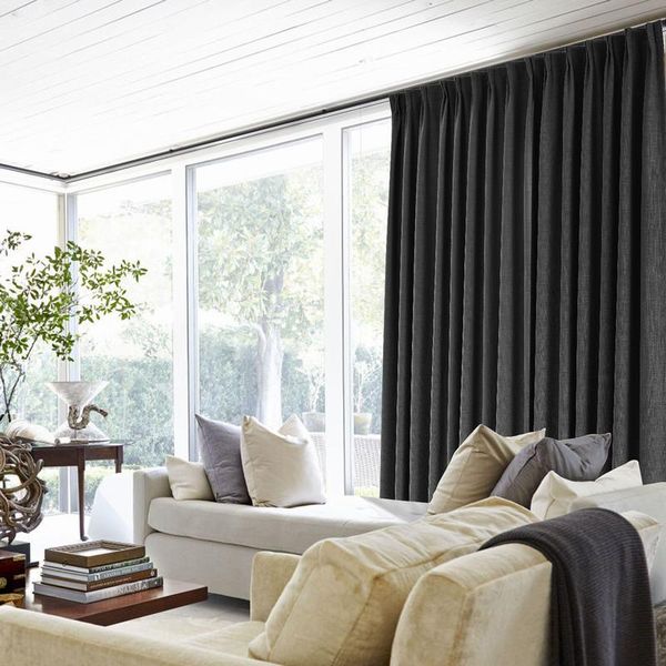 

drapifytex curtains for living room custom curtain panel blackout solid polyester linen window the bedroom & drapes