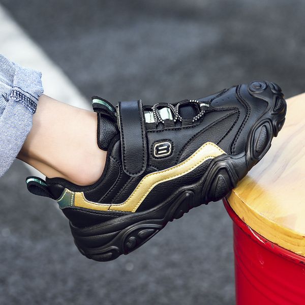 

baby shoes children's small black sports shoe leather winter fashion and boys' s