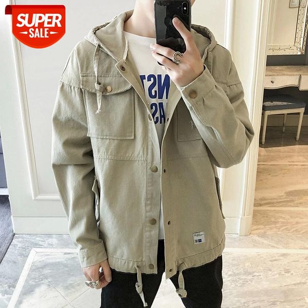 

2020 men's cowboy loose coats solid color casual hip hop style denim streetwear bomber hooded jackets fashion outerwear -5xl #dx0x, White;black