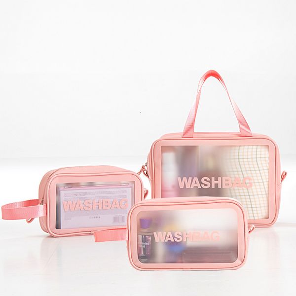 

cosmetic bag kaizengcingwang red washbag transparent pvc travel wash 14