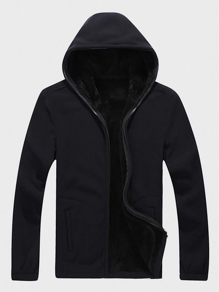 

men teddy lined zipper hooded fleece jacket e31s#, Black;brown