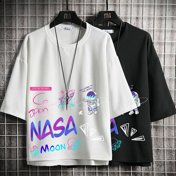 

men's t-shirts short sleeve t shirt for 2021 summer print black white tshirt tees brand fashion clothes plus oversize m-5xl o neck, White;black