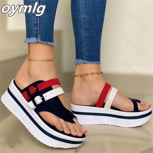 

slippers women's women shoes 2021 wedge platform sandals ladies summer clip toe casual flip flops light comfort slides, Black