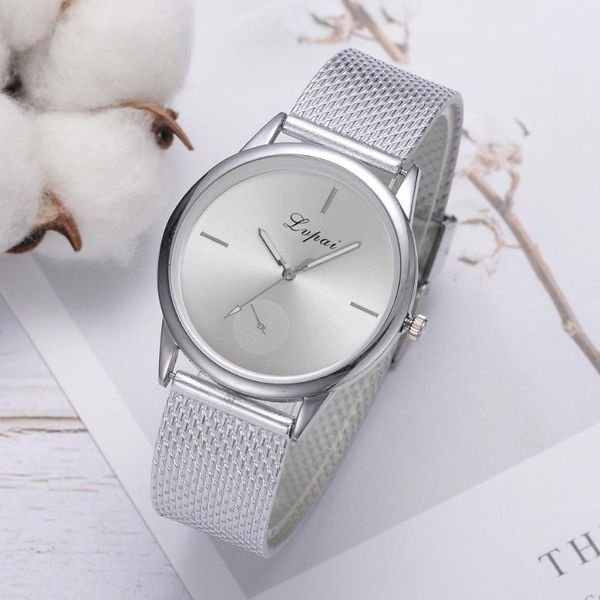 

wristwatches lvpai fashion quartz wristwatch minimalist design women watch leather strap dress ladies luxury gift for lovers &50, Slivery;brown