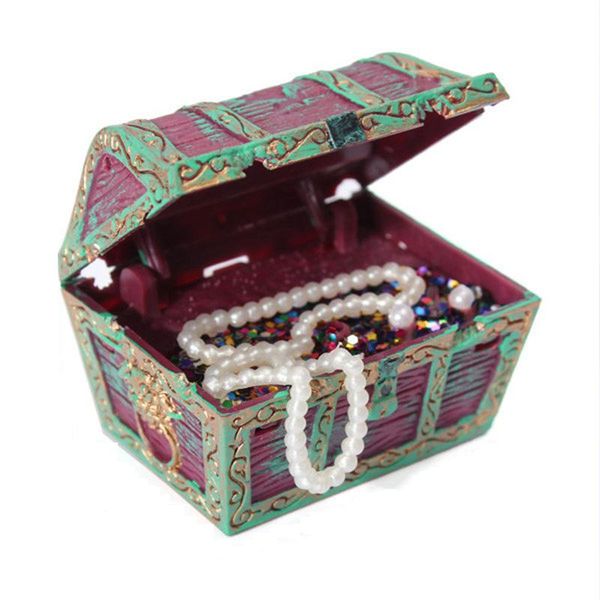 

pcs artificial scenery equipment diver unique design treasure box fish tank decoration ornaments underwater landscape decorations