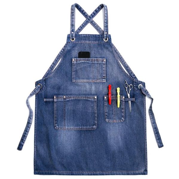 

aprons chef apron adjustable barista with pockets kitchen cooking baking h55a