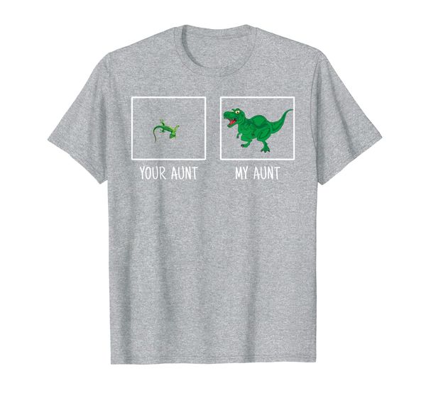 

your aunt vs. my aunt dinosaur t-shirt, White;black