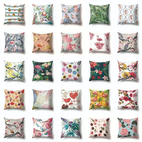 

cushion/decorative pillow plant case home decoration throw pillows for living room sofa cushion cover flower leaves print cartoon fashion 45