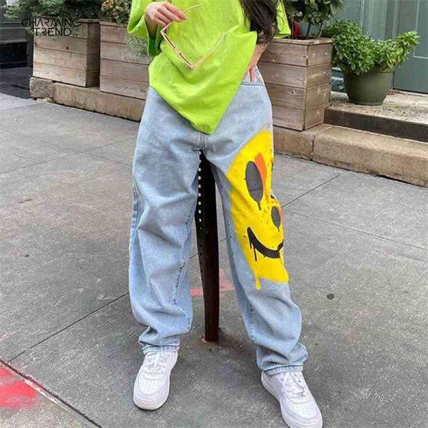 

jeans woman pants vintage women harem style outfits casual high street denim trousers 210629, Blue