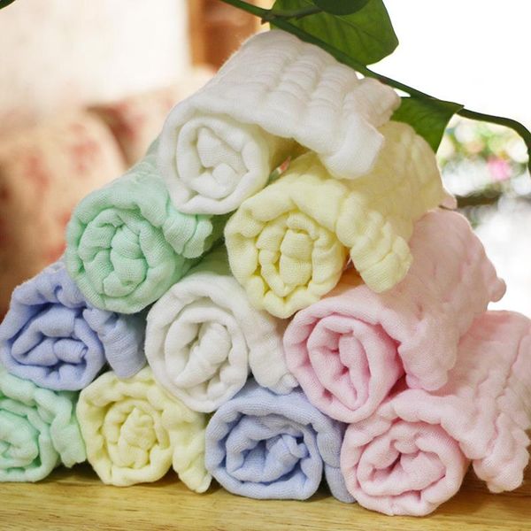 

bibs & burp cloths 3pcs muslin 6 layers cotton soft baby towels kids face towel handkerchief bathing feeding washcloth wipe wt647