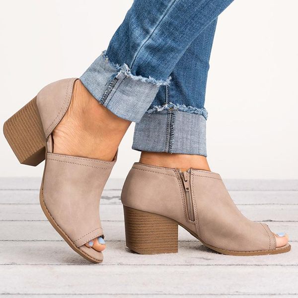 

women platform pumps open toes leather sandals high heels mules wedges shoes for woman escarpins plus size 43 dress, Black