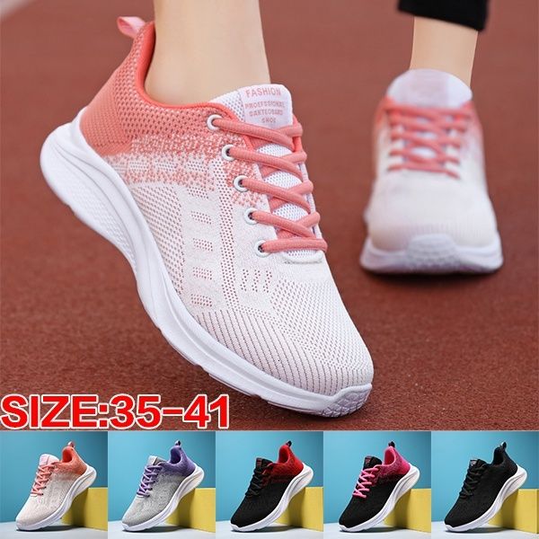 

dress shoes breathing women's running shoes, super light sports shoes for women plus size dydj, Black