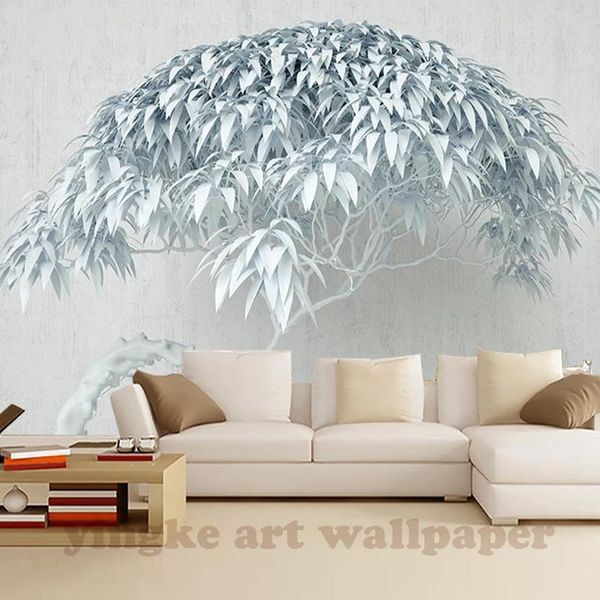 

wallpapers custom wallpaper 3d living room bedroom tv originality tree stone texture background walls mural for 3 d