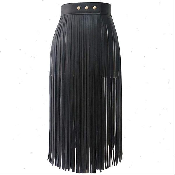 

tassels leather summer fashion adjusted women skirts pu long fringe belts black drop good quality
