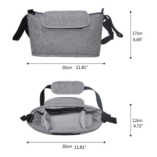 

stroller parts & accessories multi-pocket baby organizer bag waterproof stuff nappy cup holder carriage pram buggy cart bottle k1kc
