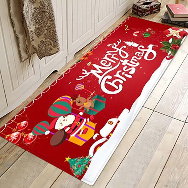 

carpets merry christmas doormat for entrance door bathroom anti-slip rug kitchen mat year home floor decoration living room carpet
