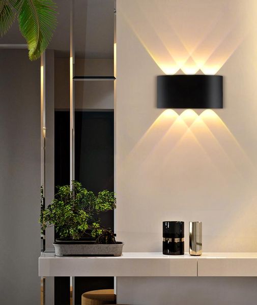 

wall lamp 2/4/6/8w waterproof ac85-265v surface mounted led light modern nordic luminaire indoor lamps living room porch outdoor