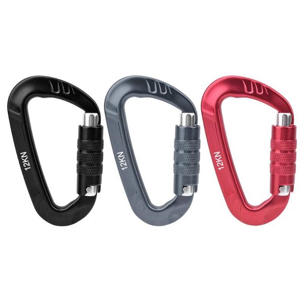 

cords, slings and webbing lightweight outdoor d-shaped backpack carabiner aluminum alloy bag hanging clasp sports bottle attachment climbing
