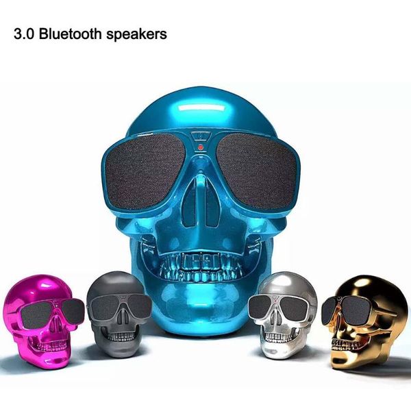 

portable speakers halloween skull electroplating bluetooth speaker gift