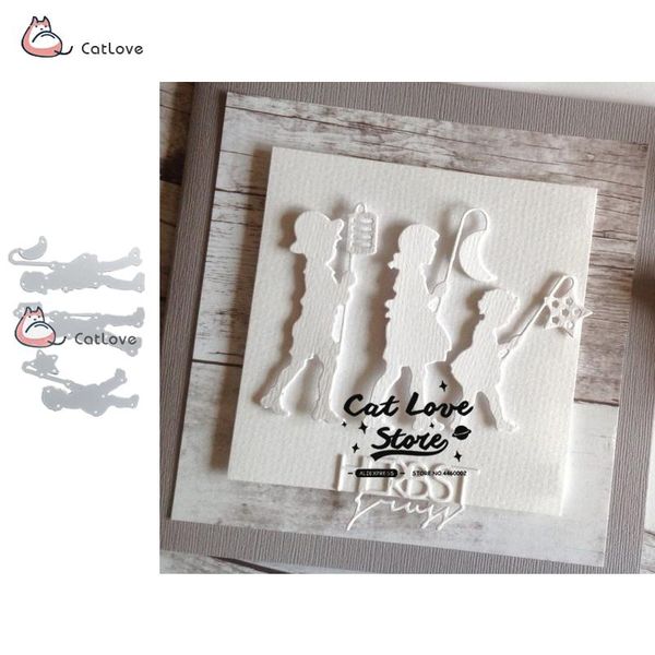 

three children kid metal cutting dies stencils for diy scrapbooking paper card decorative craft embossing die cuts 2021 painting supplies