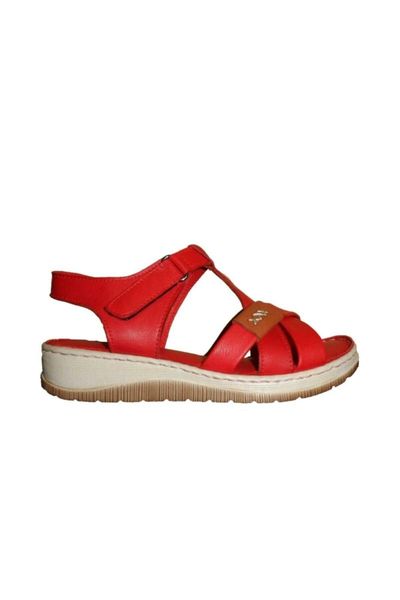 

sandals women's leather 015-0056-red, Black