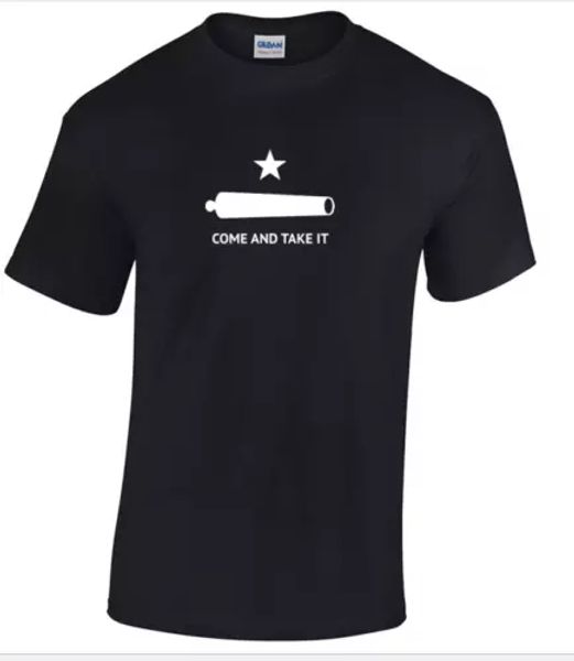 

Texas Revolution T-Shirt Come And Take It Cannon Texan Pride Black Shirt S-5XL, White;black