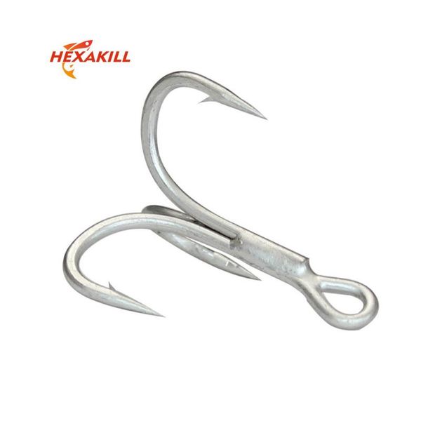 

fishing hooks hexakill 10/5pcs matte tin high-carbon steel high strength treble sharp 4x times lure three fork claw hook