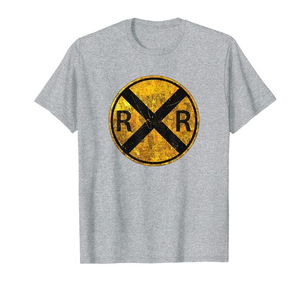 

Vintage Railroad Crossing Sign Worker Engineer T-Shirt, Mainly pictures
