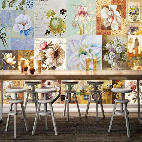 

wallpapers custom 3d wallpaper mural flowers, oil painting floral murals for living room bedroom sofa background decorative