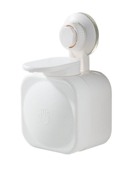 

bathroom seamless manual soap dispenser creative suction cup for wall-mounted non-perforated plastic liquid