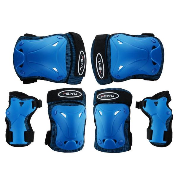 

elbow & knee pads 6pcs kids adults skating protector set support pad wrist guard skateboard protective gear for riding cycling, Black;gray