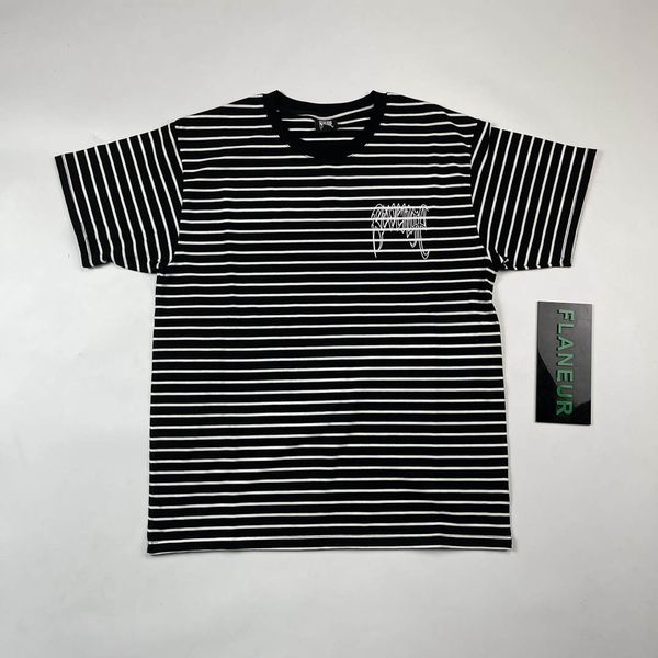 

men's t-shirts mens designer t shirts stripes tee short sleeve t-shirt high street casual, White;black
