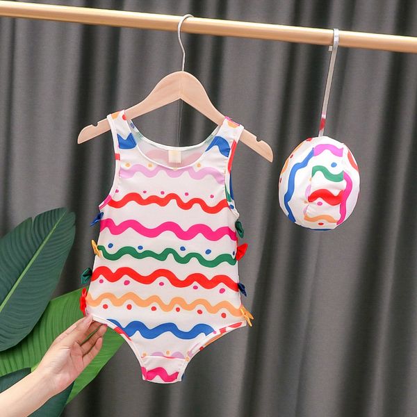 

girl's baby fashion children's swimsuit combination series, White;black