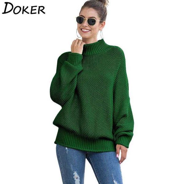 

turtleneck women sweaters and pullovers autumn winter long sleeve warm knitted sweater jumper loose vintage pullover female 210603, White;black