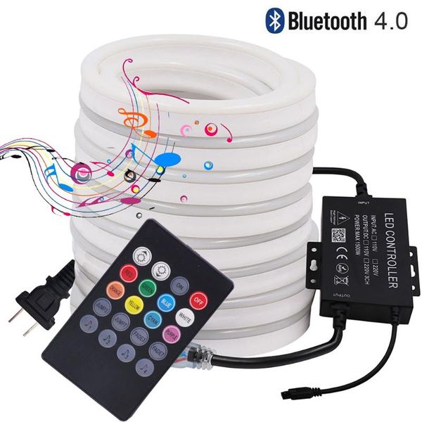 

strips 220v bluetooth control rgb neon led strip light flexible waterproof diy sign indoor outdoor decor