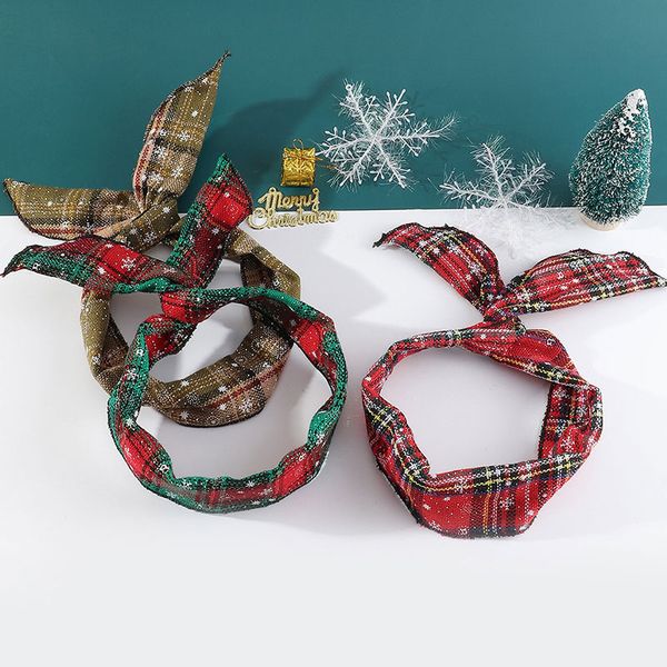 

2021 christmas headband for women girls christmas hair accessories ornament elastic hairbands xmas headbands headwear, Silver
