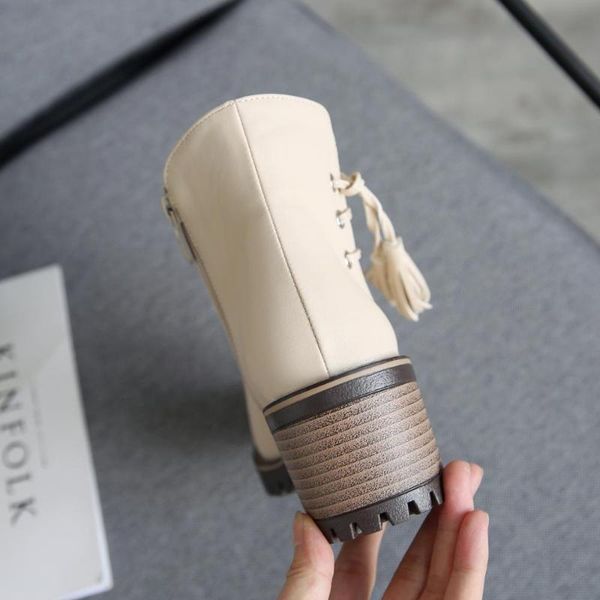 

boots pqecfs big size 34-43 quality 2021 spring autumn & winter women solid strange style high heels ankle 3 colors 5l5b, Black