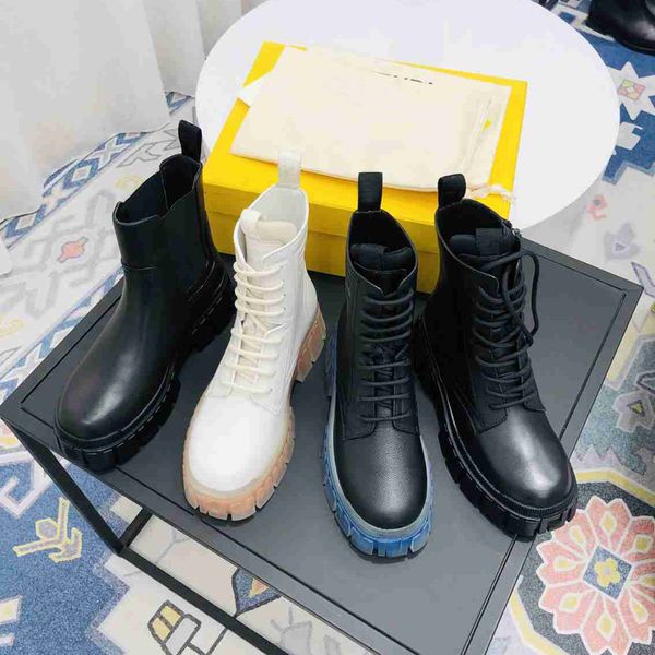 

2022 designer chelsea boots force leather shoes stretch martin knight boots rubber sole shoe black round head booties with box