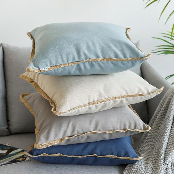 

45x45/60x60/70x70cm simple solid color cushion cover large square trim pillowcase decorative lumbar pillow case household cushion/decor cush