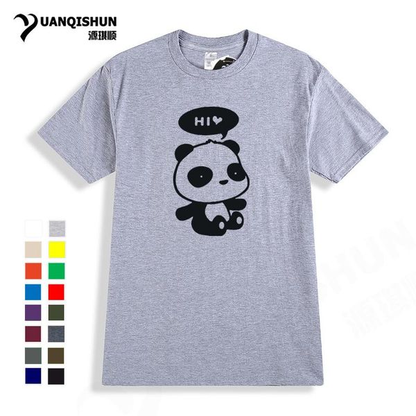 

men's t-shirts lovely panda print t-shirt cotton 16 colors short sleeves tshirt cool funny tee shirts gift kawaii unisex, White;black