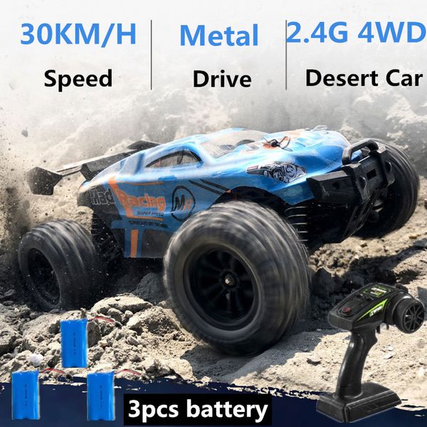 

2.4g 4wd rc racing car 30km/h metal anti-crash independent shock absorber desert drifting car toy off load climbing vehical gift
