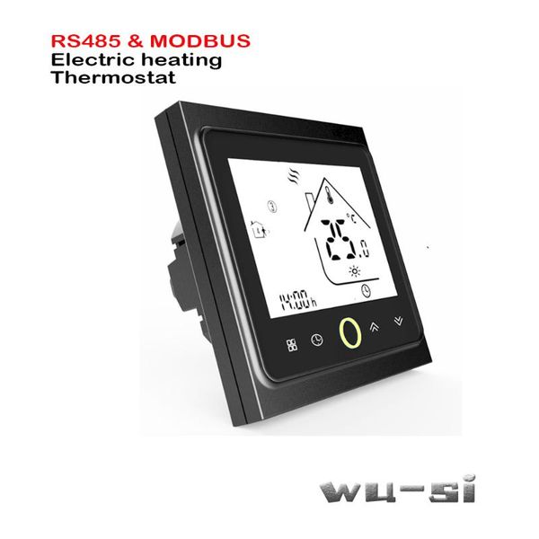 

smart home control rs485&modbus intelligent programming heating thermostat for electric floor heating,24vac 95-240vac optional